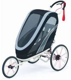 Cybex Zeno Multisport Trailer Bundle - Cream/Orange Frame + All Black Seat Pack