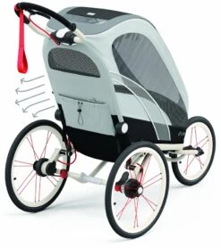 Cybex Zeno Multisport Trailer Bundle - Cream/Orange Frame + Medal Grey Seat Pack -Graco Store cybex zeno multisport trailer bundle cream orange frame medal grey seat pack 189