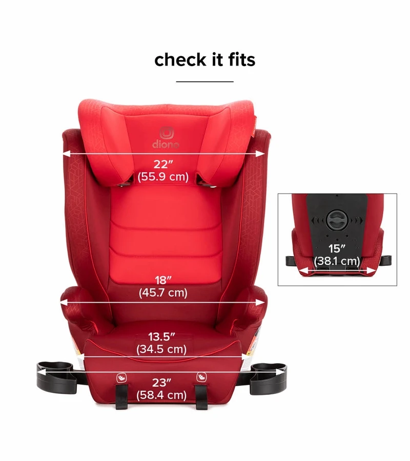 Diono Monterey 2XT Latch 2-in-1 Booster Car Seat - Red 4 Diono Monterey 2XT Latch 2-in-1 Booster Car Seat - Red - Image 2