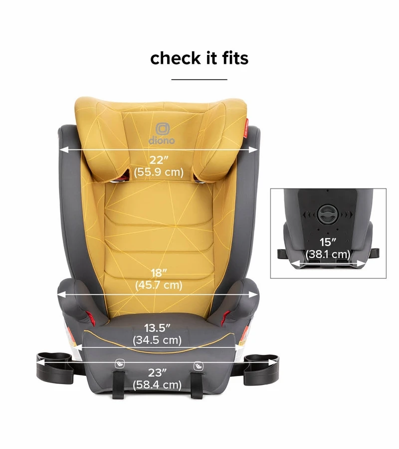 Diono Monterey 2XT Latch 2-in-1 Booster Car Seat - Yellow Sulphur 4 Diono Monterey 2XT Latch 2-in-1 Booster Car Seat - Yellow Sulphur - Image 2