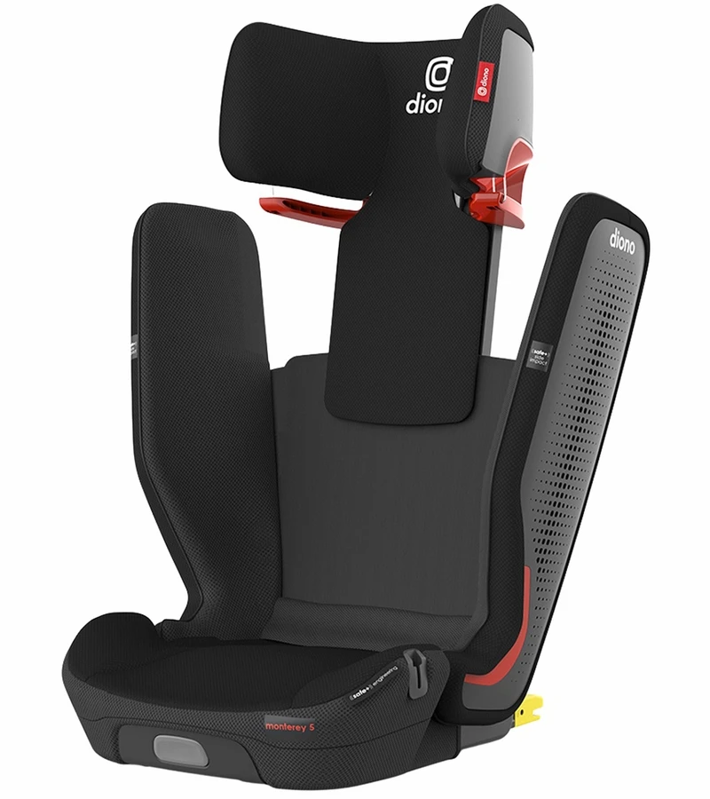 Diono Monterey 5iST FixSafe Belt Positioning High Back Booster Car Seat - Black Jet 3 Diono Monterey 5iST FixSafe Belt Positioning High Back Booster Car Seat - Black Jet