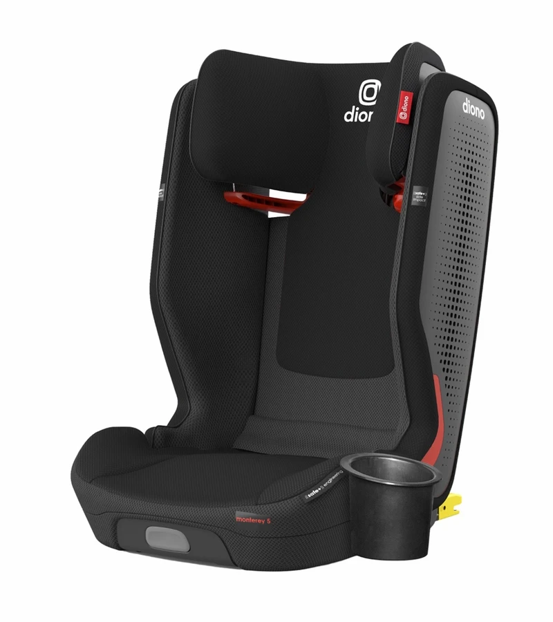 Diono Monterey 5iST FixSafe Belt Positioning High Back Booster Car Seat - Black Jet 4 Diono Monterey 5iST FixSafe Belt Positioning High Back Booster Car Seat - Black Jet - Image 2