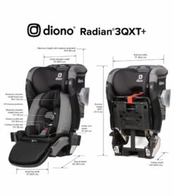 Diono Radian 3QXT+ Narrow All-in-One Convertible Car Seat - Black Jet -Graco Store diono radian 3qxt narrow all in one convertible car seat black jet 84