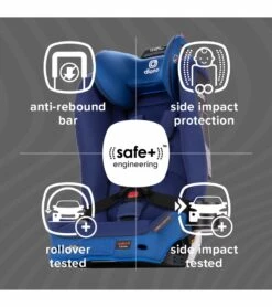 Diono Radian 3R SafePlus All-in-One Convertible Car Seat - Blue Sky -Graco Store diono radian 3r safeplus all in one convertible car seat blue sky 9