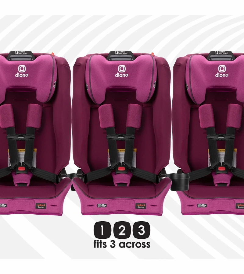 Diono Radian 3R SafePlus All-in-One Convertible Car Seat - Purple Plum 9 Diono Radian 3R SafePlus All-in-One Convertible Car Seat - Purple Plum - Image 7
