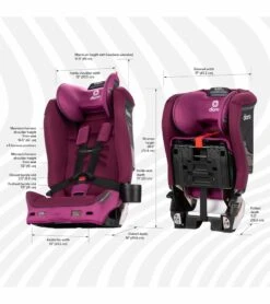 Diono Radian 3R SafePlus All-in-One Convertible Car Seat - Purple Plum 10 Diono Radian 3R SafePlus All-in-One Convertible Car Seat - Purple Plum -Graco Store diono radian 3r safeplus all in one convertible car seat purple plum 8