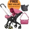 Doona Infant Car Seat + Accessory Bundle - Sweet (Pink) -Graco Store doona infant car seat accessory bundle sweet pink 154