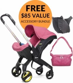 Doona Infant Car Seat + Accessory Bundle - Sweet (Pink)