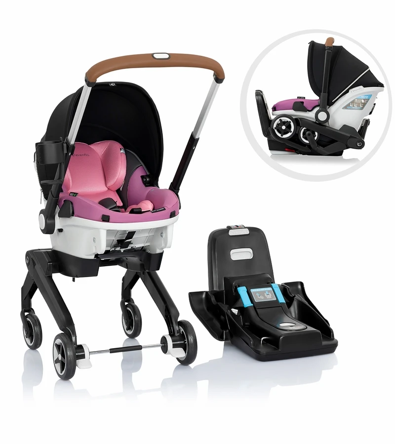 Evenflo GOLD Shyft DualRide Infant Car Seat And Stroller Combo - Opal Pink 3 Evenflo GOLD Shyft DualRide Infant Car Seat And Stroller Combo - Opal Pink