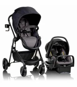 Evenflo Pivot Modular Travel System With SafeMax Infant Car Seat - Casual Gray