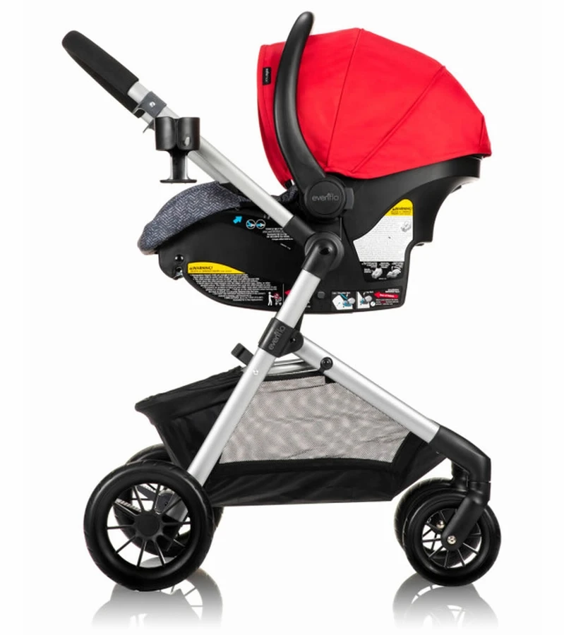 Evenflo Pivot Modular Travel System With Safemax Infant Car Seat - Salsa 4 Evenflo Pivot Modular Travel System With Safemax Infant Car Seat - Salsa - Image 2