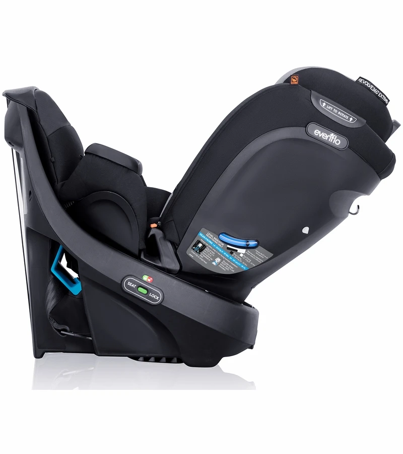 Evenflo Revolve360 Extend Rotational All-in-one Convertible Car Seat With Quick Clean Cover - Revere Gray 5 Evenflo Revolve360 Extend Rotational All-in-one Convertible Car Seat With Quick Clean Cover - Revere Gray - Image 3