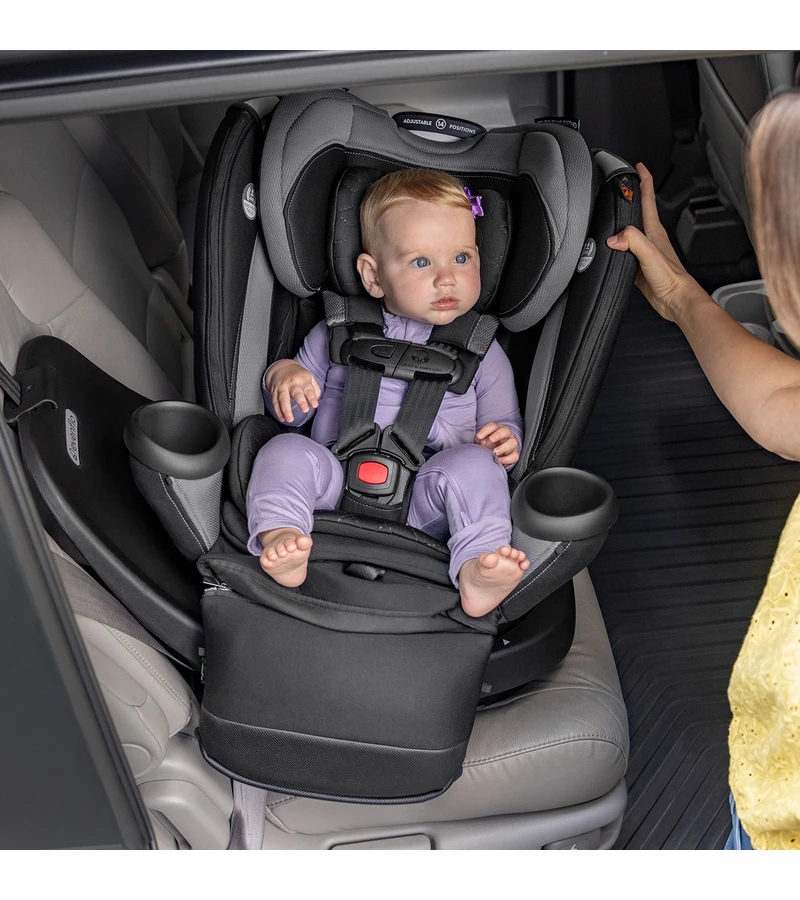 Evenflo Revolve360 Extend Rotational All-in-one Convertible Car Seat With Quick Clean Cover - Revere Gray 9 Evenflo Revolve360 Extend Rotational All-in-one Convertible Car Seat With Quick Clean Cover - Revere Gray - Image 7