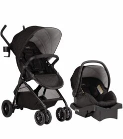 Evenflo Sibby Travel System With LiteMax 35 Infant Car Seat - Charcoal