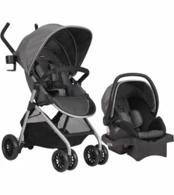 Evenflo Sibby Travel System With LiteMax 35 Infant Car Seat - Highline Gray