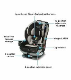 Graco Extend2Fit 3-in-1 All-in-One Convertible Car Seat - Stocklyn -Graco Store graco extend2fit 3 in 1 all in one convertible car seat stocklyn 107