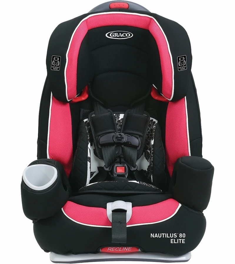 Graco Nautilus 80 Elite 3-in-1 Harness Booster Car Seat - Azalea 4 Graco Nautilus 80 Elite 3-in-1 Harness Booster Car Seat - Azalea - Image 2