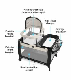 Graco Pack 'n Play Day2Dream Travel Bassinet Playard - Lo 12 Graco Pack 'n Play Day2Dream Travel Bassinet Playard - Lo -Graco Store graco pack n play day2dream travel bassinet playard lo 160