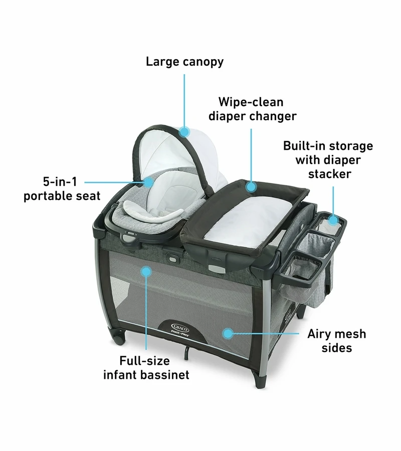Graco Pack 'n Play Rock 'n Grow Playard - Orson 4 Graco Pack 'n Play Rock 'n Grow Playard - Orson - Image 2