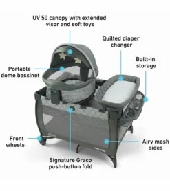 Graco Pack 'n Play Travel Dome DLX Playard - Archer -Graco Store graco pack n play travel dome dlx playard archer 169