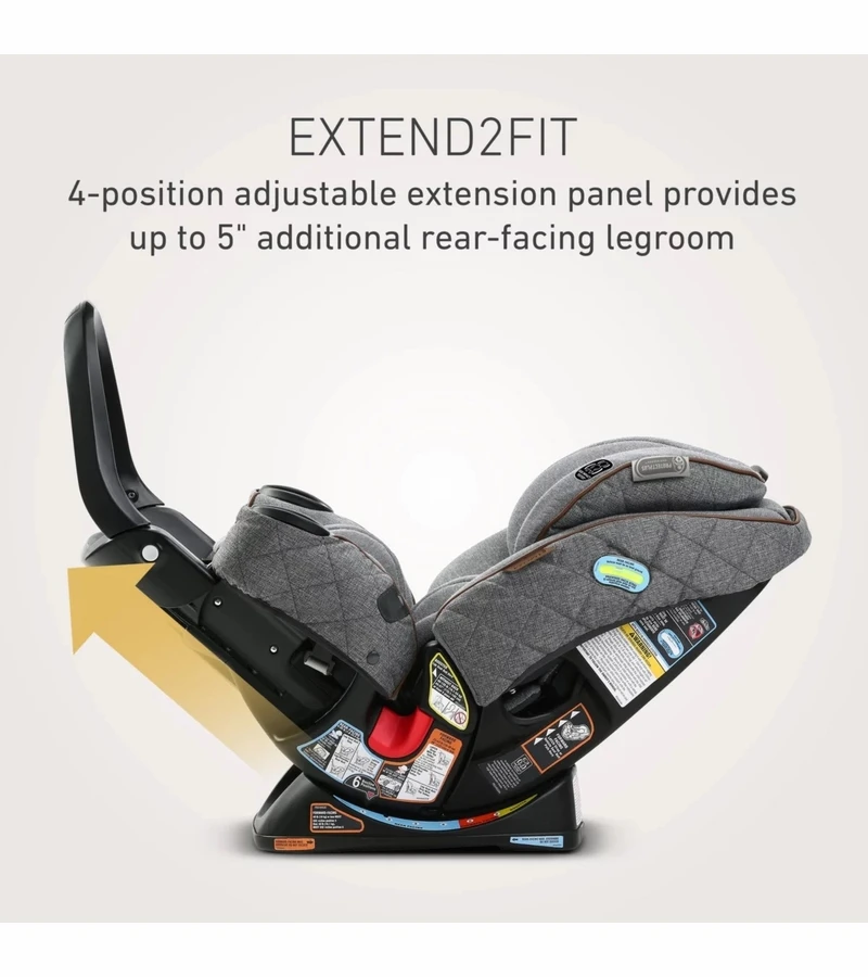 Graco Premier 4Ever DLX Extend2Fit 4-in-1 Convertible Car Seat With Anti-Rebound Bar - Savoy 6 Graco Premier 4Ever DLX Extend2Fit 4-in-1 Convertible Car Seat With Anti-Rebound Bar - Savoy - Image 4