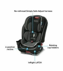 Graco SlimFit 3-in-1 Narrow All-in-One Convertible Car Seat - Galactic -Graco Store graco slimfit 3 in 1 narrow all in one convertible car seat galactic 27