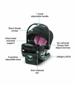 Graco SnugRide SnugFit 35 LX Infant Car Seat - Joslyn -Graco Store graco snugride snugfit 35 lx infant car seat joslyn 124