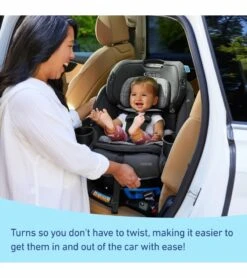 Graco Turn2Me 3-in-1 Rotating Convertible Car Seat - Manchester -Graco Store graco turn2me 3 in 1 rotating convertible car seat manchester 145