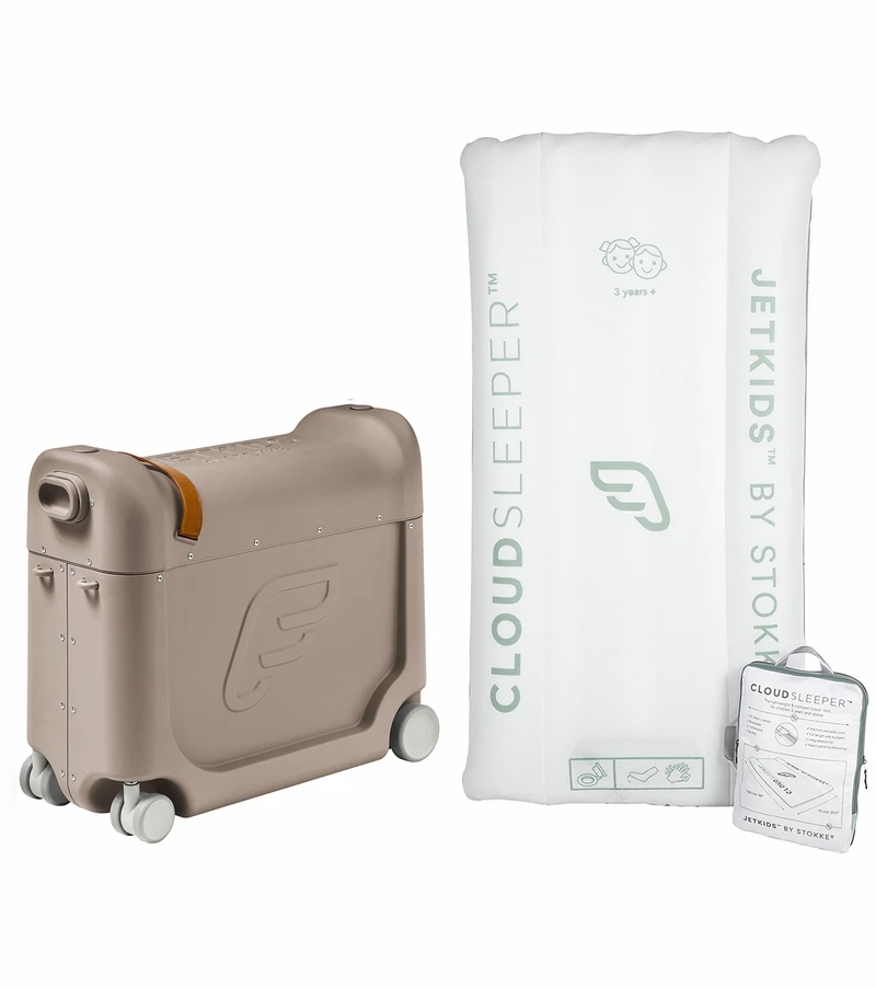 JetKids By Stokke BedBox V3 + CloudSleeper Inflatable Kids Bed Bundle - Creamy Cappuccino 3 JetKids By Stokke BedBox V3 + CloudSleeper Inflatable Kids Bed Bundle - Creamy Cappuccino