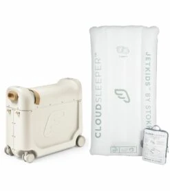 JetKids By Stokke BedBox V3 + CloudSleeper Inflatable Kids Bed Bundle - Full Moon