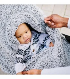 JJ Cole Cuddly Car Seat Cover - Gray -Graco Store jj cole cuddly car seat cover gray 153