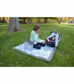 JJ Cole Outdoor Blanket, 5x5 - Blue Iris -Graco Store jj cole outdoor blanket 5x5 blue iris 139