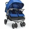 Joovy ScooterX2 Side By Side Double Stroller With Tray - Blueberry -Graco Store joovy scooterx2 side by side double stroller with tray blueberry 16