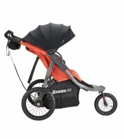 Joovy Zoom X2 Lightweight Jogging Side By Side Double Stroller - Paprika -Graco Store joovy zoom x2 lightweight jogging side by side double stroller paprika 35
