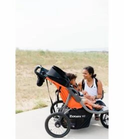 Joovy Zoom X2 Lightweight Jogging Side By Side Double Stroller - Paprika -Graco Store joovy zoom x2 lightweight jogging side by side double stroller paprika 36