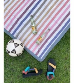 Little Unicorn Outdoor Blanket 5 X 10 - Chroma Rugby Stripe -Graco Store little unicorn outdoor blanket 5 x 10 chroma rugby stripe 68