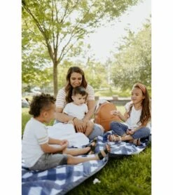 Little Unicorn Outdoor Blanket 5 X 10 - Navy Plaid -Graco Store little unicorn outdoor blanket 5 x 10 navy plaid 127