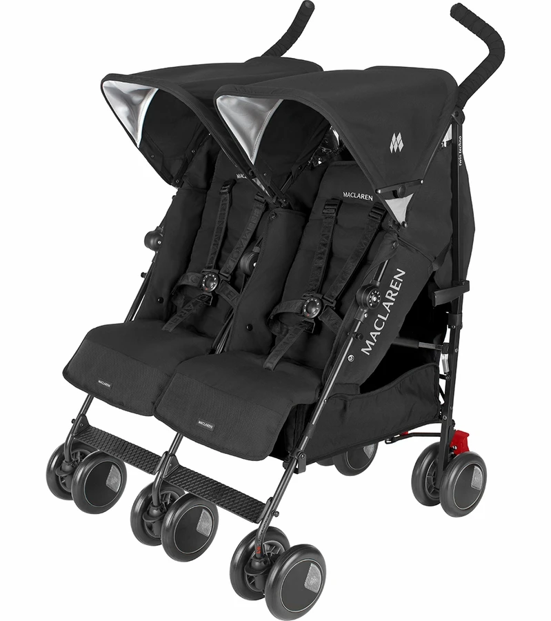 Maclaren Twin Techno Double Stroller - Black 3 Maclaren Twin Techno Double Stroller - Black