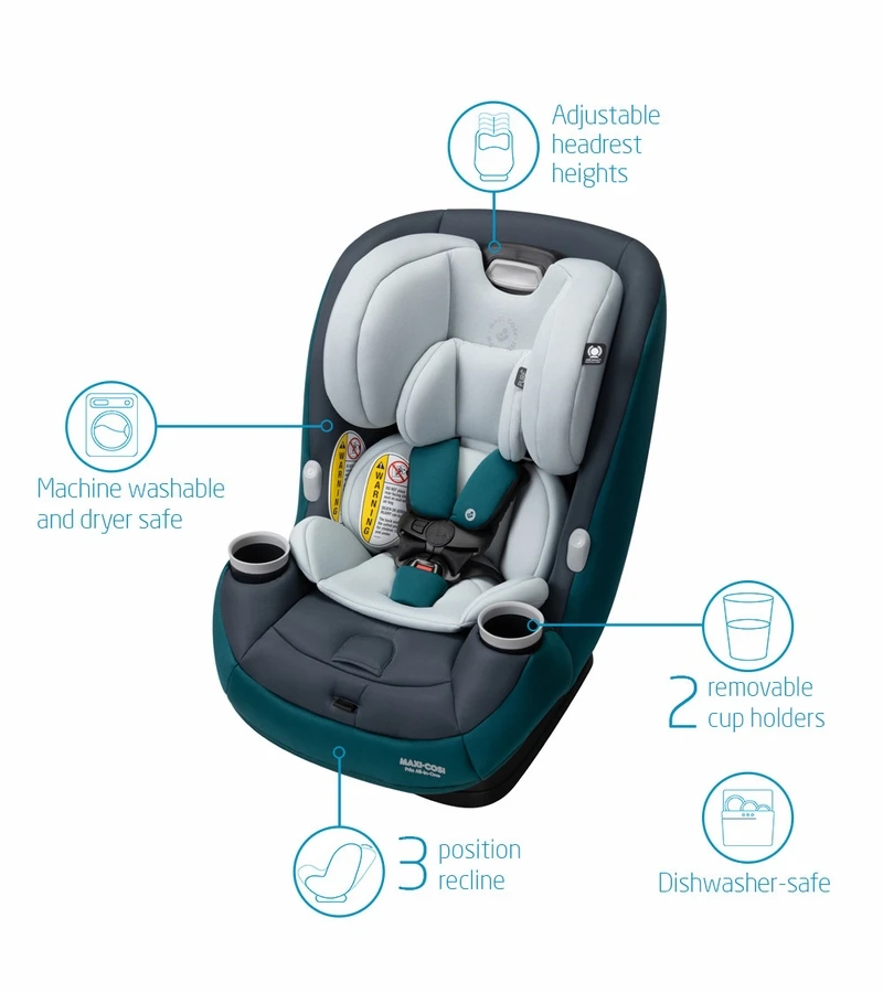 Maxi-Cosi Pria All-in-One Convertible Car Seat - Alpine Jade (PureCosi) 4 Maxi-Cosi Pria All-in-One Convertible Car Seat - Alpine Jade (PureCosi) - Image 2