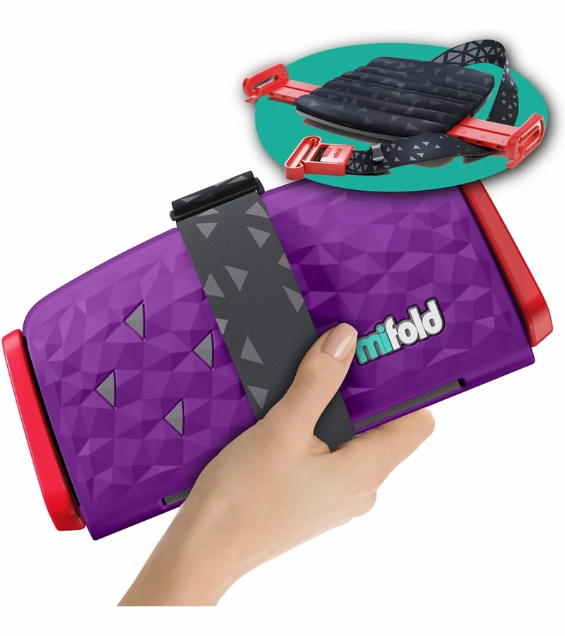 Mifold Comfort Grab-and-Go Backless Belt Positioning Booster Car Seat - Royal Purple 3 Mifold Comfort Grab-and-Go Backless Belt Positioning Booster Car Seat - Royal Purple