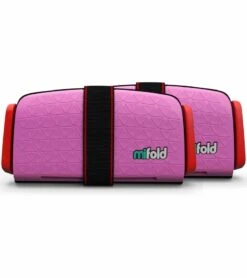 Mifold Grab-and-Go Ackless Belt Positioning Booster Car Seat, 2-Pack - Perfect Pink