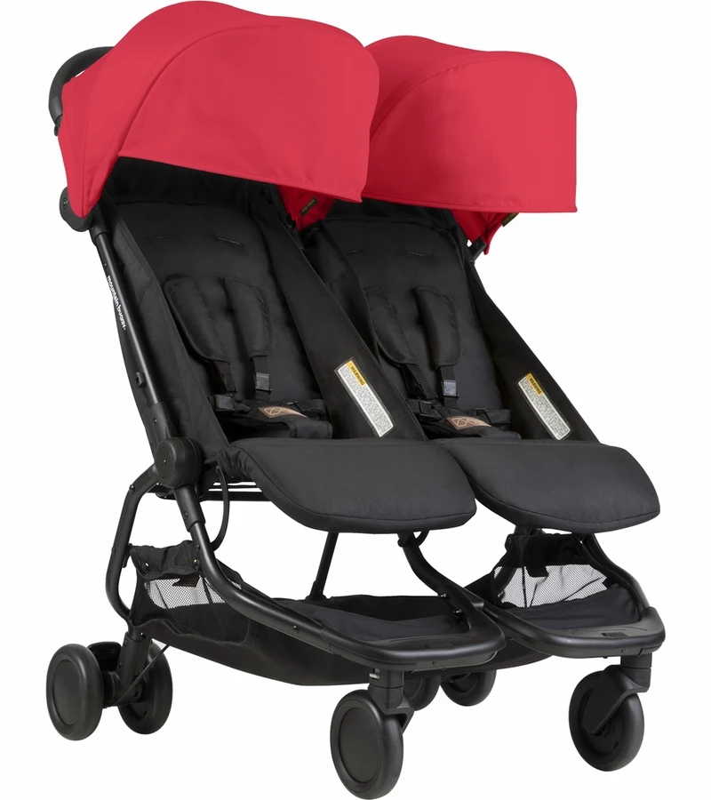 Mountain Buggy Nano Duo Double Stroller - Ruby 3 Mountain Buggy Nano Duo Double Stroller - Ruby