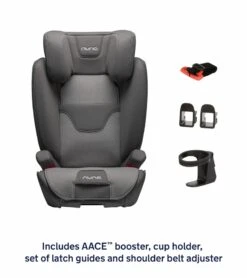 Nuna AACE Flame-Retardant Free High Back Belt Positioning Booster Car Seat - Coral -Graco Store nuna aace flame retardant free high back belt positioning booster car seat coral 32
