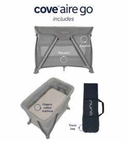 Nuna COVE Aire Go Playard - Frost -Graco Store nuna cove aire go playard frost 176