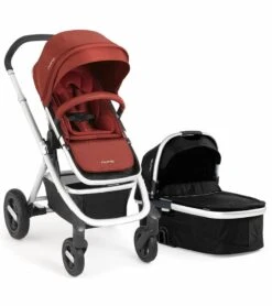 Nuna Ivvi Stroller & Bassinet - Ruby/Caviar