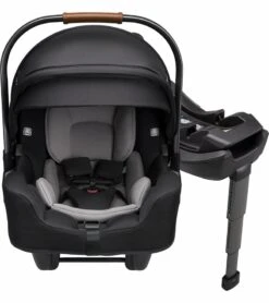 Nuna PIPA RX Lightweight Infant Car Seat + RELX Base With Load Leg - Caviar