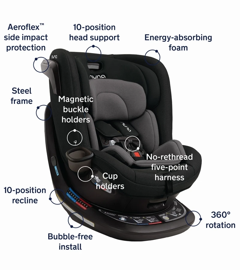Nuna REVV Rotating Convertible Car Seat - Hazelwood 5 Nuna REVV Rotating Convertible Car Seat - Hazelwood - Image 3