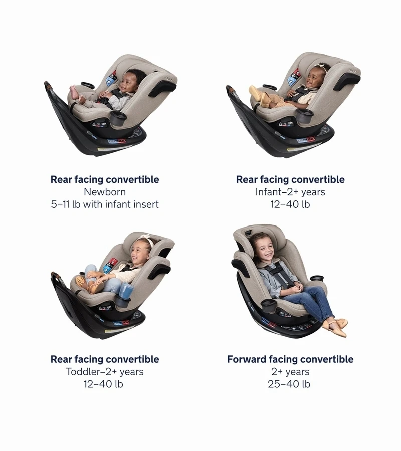 Nuna REVV Rotating Convertible Car Seat - Hazelwood 6 Nuna REVV Rotating Convertible Car Seat - Hazelwood - Image 4