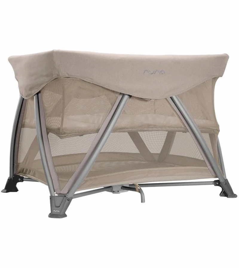 Nuna Sena Aire Playard With Organic Cotton Sheet - Champagne 5 Nuna Sena Aire Playard With Organic Cotton Sheet - Champagne - Image 3