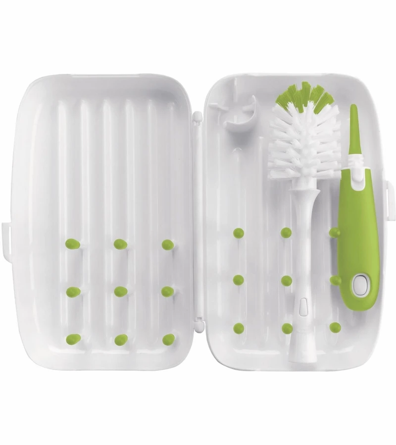 OXO Tot On-The-Go Drying Rack And Bottle Brush - Green 3 OXO Tot On-The-Go Drying Rack And Bottle Brush - Green